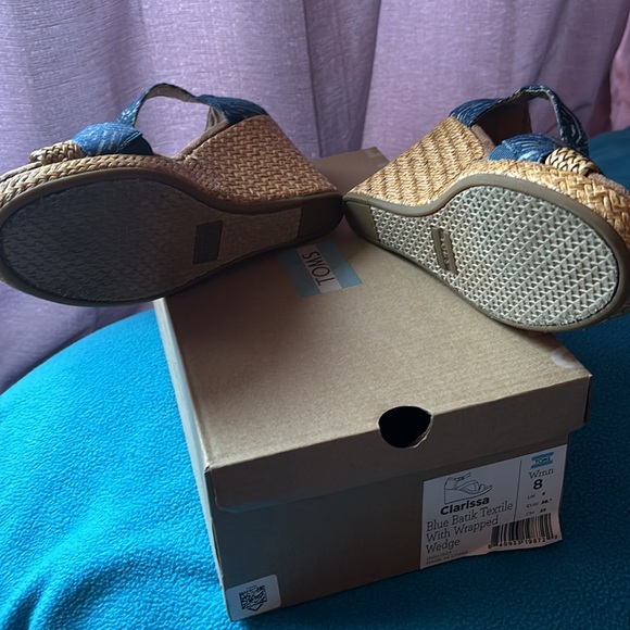 TOMS  women CLARISSA wrapped wedge EUC size8 - Picture 5 of 5